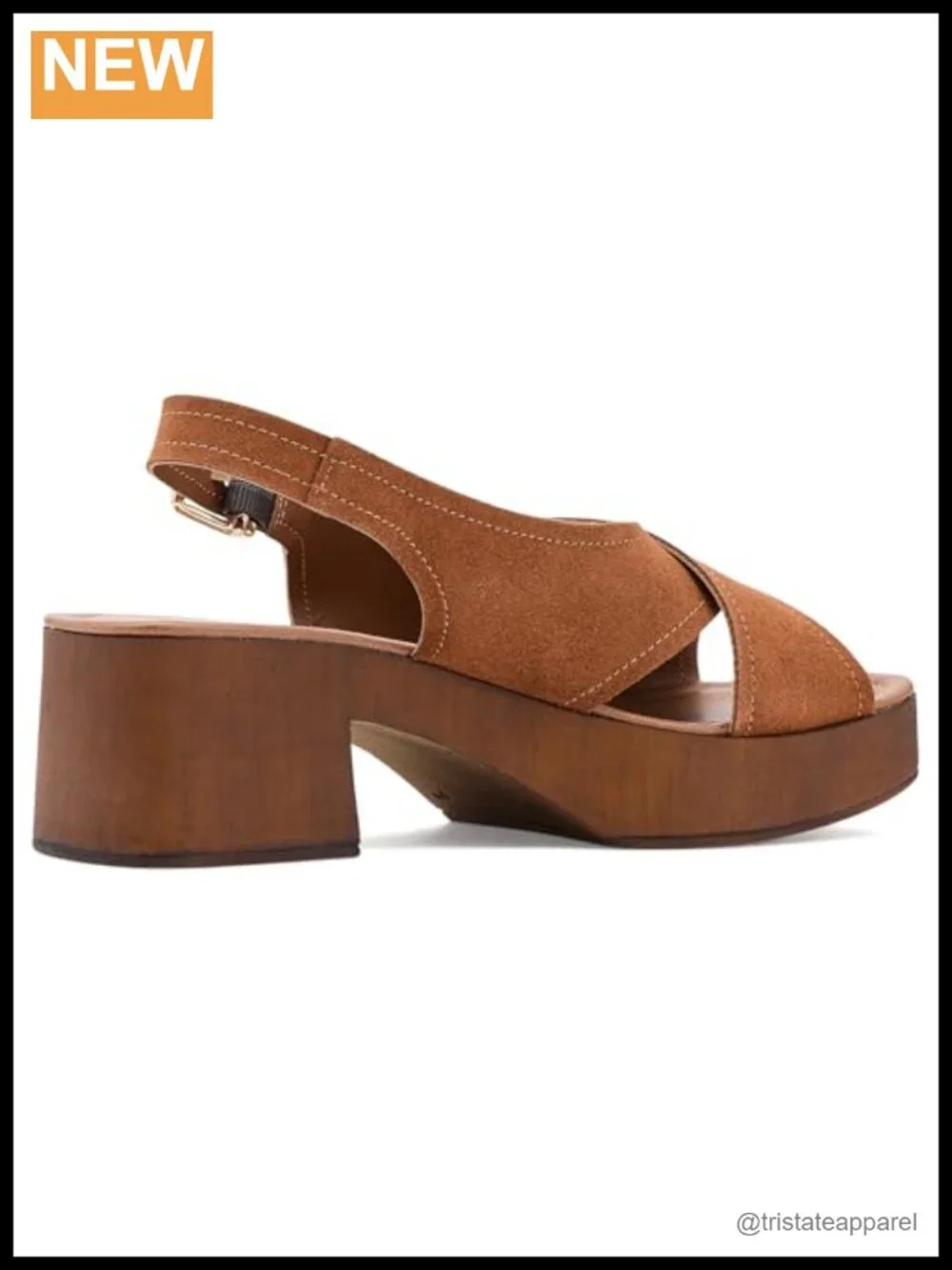 Suede Slingback Block Heel Open Toe Cushioned Sandals